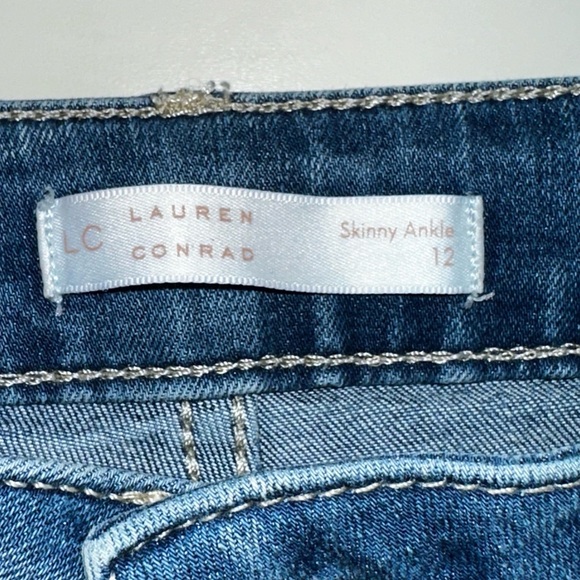 Lauren Conrad Dark Blue Petite High Rise Skinny Denim Jeans 10P - Picture 5 of 5